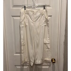 Supply‎ & Demand Tencel Blend Women's Cropped Cargo Pants Size 12 Made In USA
